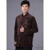 Mens Long Sleeve Jacket costume. Men's embroidered dragon spring Tang suit jacket, suede material on