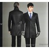 Professional custom business casual dress black men's suits work with male slim groom wedding dress