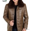 Gucci Youngor high-grade high-grade commercial leather jacket coat jacket fox fur collar