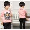 Children's 2015 new spring spring cotton sweater boy child neck long sleeved round monkey Wei