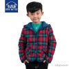 Le MIWU brand children's winter 2014 boys two-sided wear cotton padded Plaid children on behalf of a