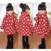 A girl's winter coat Korean large bow polka dot cotton cotton thickened girls girls