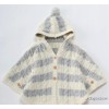 Japanese girls with soft baby striped hooded windproof sweater children shawl wholesale