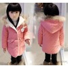 Girls coat winter new child coat new equipment with cashmere rabbit cotton children's clothing whole