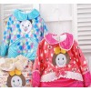 The new children's thick cotton and cotton velvet gown overclothes cartoon children dress winter cou