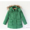 New children jacket wholesale fur collar pure Korean girls down jacket Hooded Jacket buttons for chi