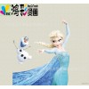 冰雪奇缘童装T恤宏丰浩业烫画图芭比冰雪奇缘冰雪皇后forzen童裙