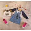 The year of the sheep new children's skirt female baby cowboy suspenders skirt Jumpsuit skirt with K