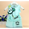 2015 children wear bamboo fiber face down vest shoulder monkey buckle children short suit Wanrrett