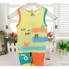 2015 summer new male baby boy set no sleeve sports wide shoulder pants suit children's set odd