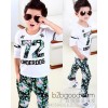 In the autumn of 2015 Korean children's stamp long sleeved suit wholesale fashion cute children suit