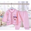 2014 Korean cotton suit for children cute panda opening two sets of underwear cardigan soup 40