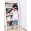 Korean foreign trade jeans suit for boys summer sports children suit children T-shirt suit