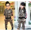 [Bianchi] 2013 spring and autumn children Korean boys and girls Korean leopard hooded casual sport s