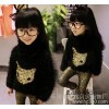 2014 new winter children's suit girl fox Plush sets of children 2 sets of free agents to join