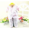 Direct selling infant cotton spring cotton sweater suit lace underwear set side opening suit for chi