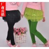 The child Princess wind new Korean false two beads yarn skirt skirt girls Leggings