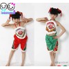 A lot of children junle festive folk dance dress costumes stomachers Stage Costume Girls yangko danc