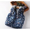 Foreign trade clothing new winter girl with cowboy print cotton vest vest cotton cardigan