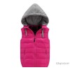 Foreign children children candy colored hooded feather waistcoat thickened