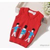 The new children's children's clothing autumn pure cotton jacquard wool vest vest children soldier X