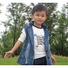 Kids Boys 2015 autumn Korean large boy long vest jeans vest in the new tidal range of jeans