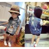 Zhao overflow kids 2015 children Tong Baobao soft tide men and women denim vest flash cowboy vest