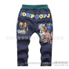 Boy pants clip cotton thickened boy children jeans direct children winter jeans Korean