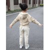 Zipper girls pants suit pure casual hooded girls pants suit autumn girls sport suit Jinsirong