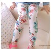 Girls floral elastic modal Leggings children trousers XM799 slim Korean