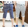 Summer casual pants pants summer plaid pants children elastic waist trousers Boys