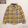 The autumn of new 2015 Korean children SHIRT COTTON sanded long sleeved plaid shirt boy Lambda be In