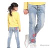 The spring of new 2015 Girls Jeans red lips only jeans brand jeans wear pattern In