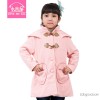 MIWU brand children new 2014 winter hot fashion girls coat Ivory buckle hooded duffel coat Le