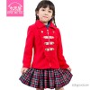 MIWU brand children's clothing winter 2014 hot fashion girls coat false double breasted short woo Le