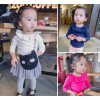 Beicheng's new fall color lace T-shirt girl long sleeved cotton shirt brand children's clothing Bei