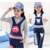 Children autumn new fashion cowboy pants long sleeved T-shirt suit children's parent-child lo Korean