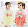 New children's wear autumn girl's butterfly knot false two princess skirt clothes new fall burst The