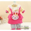 Tian heart children 2015 during the spring and autumn new girls cartoon Bunny suit strap baby P Xiao