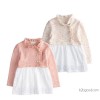 Skirt Kagbu spring children's clothing Korean side buckle lace stitching a child dress Virgin