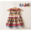 Trade new kids fashion cute retro Sleeveless Dress Dress Girls 19 all-match children Foreign