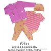 The spring of the 2015 new baby pure 100% soft cotton playsuit suit In