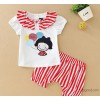 Version of the allo summer 2015 new children's wear short sleeved pants suit pants girls larg Korean