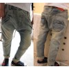 Vast blue denim pants Kids Boys cross Haren pants children PP pants Korea children group The