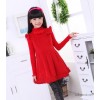 New girls'wool dress Kids Children Dress Girl Korean princess dress skirt in winter spring sect The