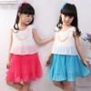 2015 new children's wear skirt dress dress Princess Dress Girls short sleeved children dress summer