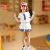 Summer princess skirt dress new 2015 European word V collar fashion girls dress Kids