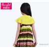 Children's wear summer 2015 girls'BELT DRESS stripe two sets of princess skirt can be Sugol's 1 two