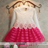 2015 autumn and a pure cotton long sleeved girl princess dress skirt. A sub spring on behalf of new