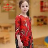 2015 Kids Girls Summer Dress seven European children dress female Xia Jiqun stamp sleeve New